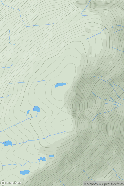 Thumbnail image for Creag Ghorm [Loch Linnhe to Loch Etive] showing contour plot for surrounding peak